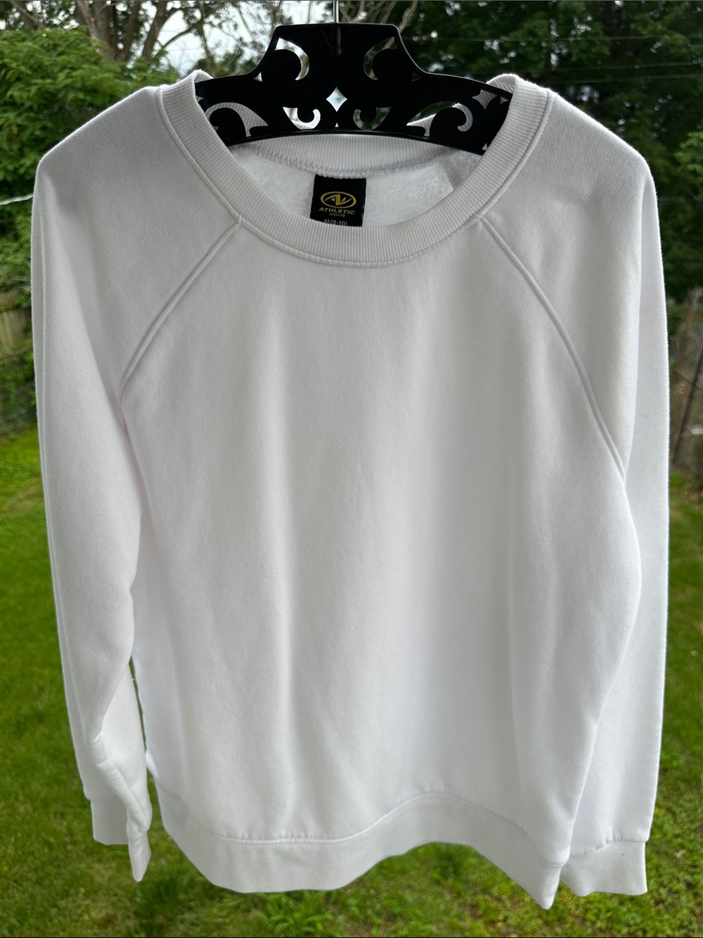 Athletic Works White Men's Crewneck Pullover